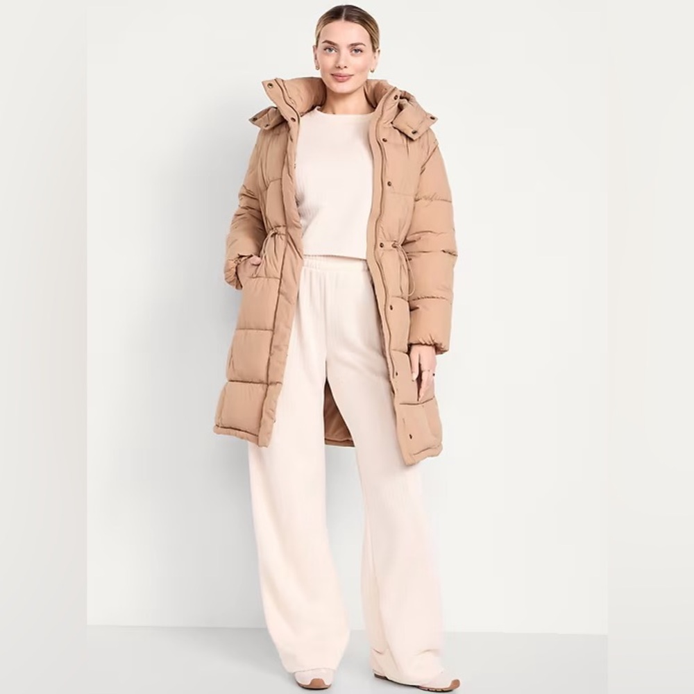 NWT! Old Navy Salt Marsh Water-Resistant Quilted Long Puffer Jacket - Large
